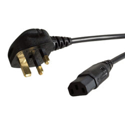 13A Plug - IECf Mains Lead 1.0m