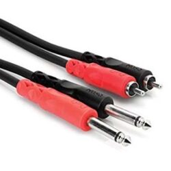 2 x 1/4" Mono Jack - 2 x RCA 6.0m