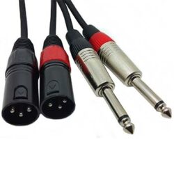 2 x 1/4" Mono Jack - 2 x XLRm 0.75m