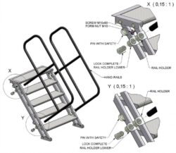Lightspace Stage Adjustable Steps Pin With Safety