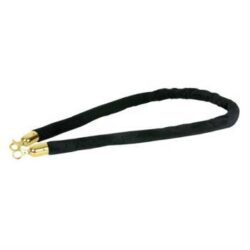 Rope, Black Velvet with Gold Hooks, 1.5m
