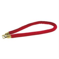 Rope, Red Velvet with Gold Hooks, 1.5m