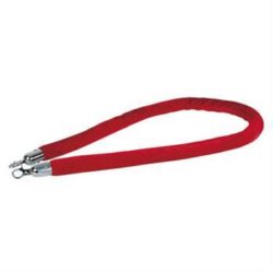 Rope, Red Velvet with Chrome Hooks, 1.5m