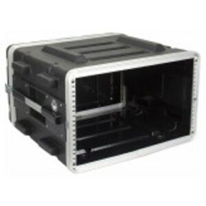8U ABS Flight Case, Front & Rear Removable Doors