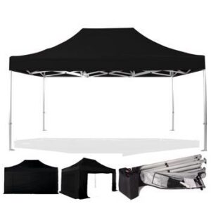 Professional Pop Up Gazebo 3m x 4.5m (Black)