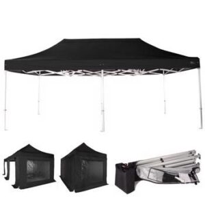 Professional Pop Up Gazebo 3m x 6m (Black)
