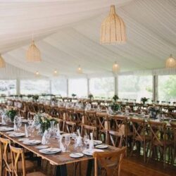 9m x 12m Ivory Pleated Lining