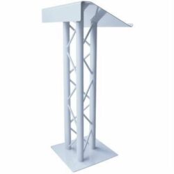 Tri Truss Premier Lectern, Single Width. White