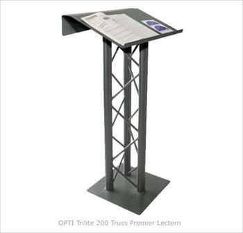 Tri Truss Premier Lectern, Single Width. Black