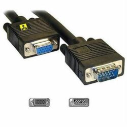 VGA male - VGA female 15 Pin Monitor Extension Lead 10m Black