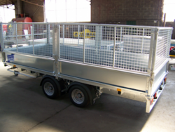 Ifor Williams LM166G Flat Bed Trailer with Drop Side Kit and Mesh Extended Side Kit