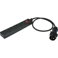 16A 1PH Plug - 13A 4 Gang 2.0m