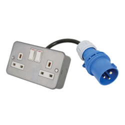 16A 1PH Plug - 13A Twin Socket