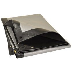 Heavy Duty Tarpaulin 1.2m x 1.8m Silver / Black