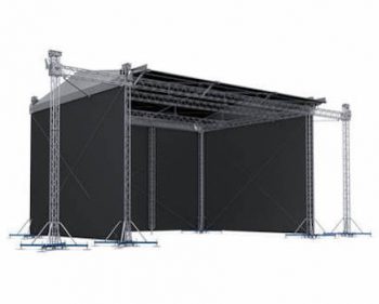 Milos MR2K 12m x 10m Roof Black / Silver Canopy (Structure Only)