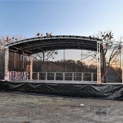 Large Trailer Stage 10 metre x 6 metre Arc Roof