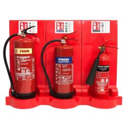 Foam, Dry Powder & CO2 Extinguisher with Triple Red Modulex Stand & Signs