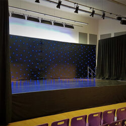 Flat Black Stage Skirt (6m x 1m)