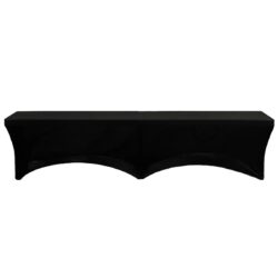 6-Foot Fold in half Bench Stretch Spandex Cover (Black)