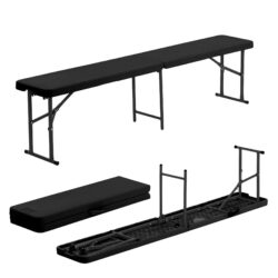6-Foot Fold in half Bench (Light Commercial) Black
