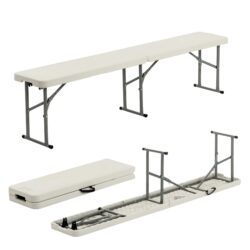 6-Foot Fold in half Bench (Light Commercial) White